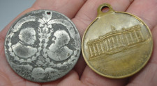 1888 Grover Cleveland political campaign TOKEN pinback button coin size jugate picture