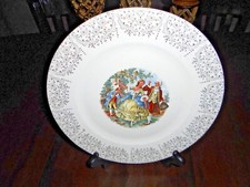 VINTAGE WARRANTED 22 KARAT GOLD PLATE - FRENCH SCENE picture