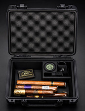 Black Hard Shell Travel Cigar Case Humidor picture