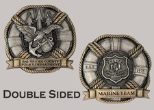 Baltimore County Police Marine Team Life Ring Shaped Challenge Coin  J#34 picture