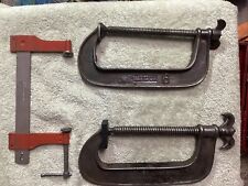 3 VINTAGE CLAMPS-SARGENT & CO 16 BUTTERFLY THUMB-EC STEARNS #6-STANLEY USA 6” picture