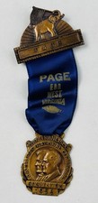 Rare 1956 RNC West Virginia Page Badge Eisenhower Lincoln Centennial Medal GOP picture