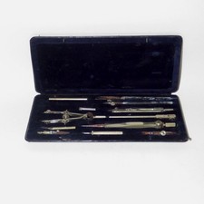 Antique E.O. Richter & Co German Precision Drafting Set c.1900 Incomplete picture