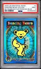 2025 UD GRATEFUL DEAD 60 YEARS SO FAR #4 DANCING BEAR YELLOW 125/149 PSA 9 picture