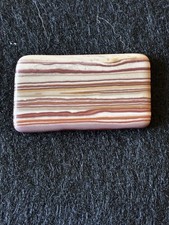Wonderstone Rectangular Specimen 50 X 30 mm Brown Opaque Striped Orange Beige picture