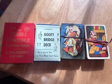 Dougherty 7s & 8s Double Pinochle Playing Cards Antique Vintage US Bonus 3 Packs picture