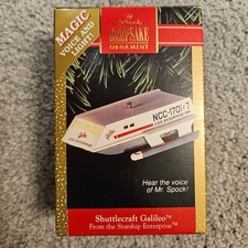 Hallmark 1992 Star Trek Shuttlecraft Galileo Ornament Light Works No Sound picture