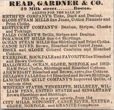 Read Garden & Co. Boston MA 1860 Boston Ad 5AK9-M27 picture