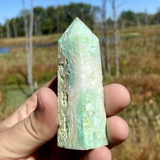 Unique Chrysoprase Display Tower 2.94 Oz picture