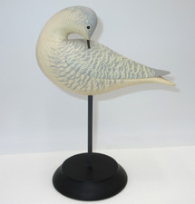 David Personius signed 1989 Hand Carved Wooden Shorebird Decoy Bird Figure Wood picture