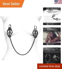 Elegant Black Metal Japanese Clover Clamps - Durable & Water-Resistant picture