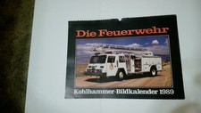 FIREFIGHTING CALENDAR - 1989 DIE FEUERWEHR - UNUSED picture