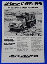 1968 CHEVY SERIES 60 TANDEM TRUCK ORIGINAL PRINT AD CHEVROLET CLASSIC WORK TRUCK picture