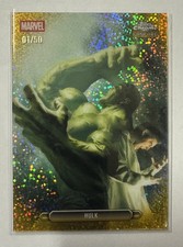 2026 Topps Chrome Marvel Hulk #FF-50 Fanfare Gold Speckle Refractor ALPHA 1/50 picture