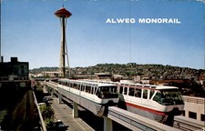 Alweg Monorail and Space Needle at Seattle World's Fair 1962 Postcard picture