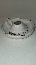 VINTAGE FRENCH HAND PAINTED PORCELAIN CANDEL HOLDER picture