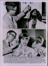 LG786 1965 Wire Photo DALE SCOTT COLEEN GRAY Hairstyist Cutting Long Hair Bob picture