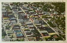 Postcard Air View of Business District Joplin Missouri  Unused picture
