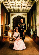 HM The Queen (Elizabeth II) and HRH Duke of Edinburgh (Philip) Continental PC picture