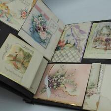 Vintage Scrapbook Album with 17 Pages Get Well Old Greeting Cards Inside picture