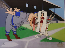 Warner Brothers LE Cel Throwing Some Curves Signed by Yogi Berra 5/25-Bugs Bunny picture