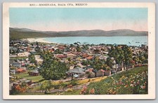 Vintage Ensenada Baja California Mexico Bay Coast Panoramic View Postcard UNP picture