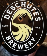 Deschutes Brewery LED beer bar sign featuring the company's logo picture