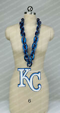 New MLB KANSAS CITY ROYALS BLUE Jumbo Big Fan Chain Necklace Foam MI USA picture
