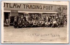 K46/ Winner South Dakota Postcard RPPC c1928 Outlaw Trading Post 100 picture