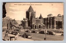 Boston, MA-Massachusetts, Trinity Church Copley Square c1948, Vintage Postcard picture