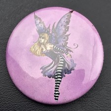 Amy Brown Fairy Pin Button Pinback 2004 Fantasy Art Purple picture