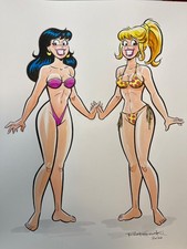 Betty & Veronica Original Watercolor Illustration by Rich Koslowski 9