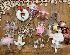 Ballerina Pink Dance Christmas Fairy Girl  Teen Ornament Lot Princess Unicorn 14 picture