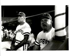 LG915 1981 Original Photo DON ZIMMER Texas Rangers Manager Team Dugout Baseball picture