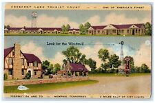 c1940's Crescent Lake Tourist Court Look Windmill Memphis Tennessee TN Postcard picture