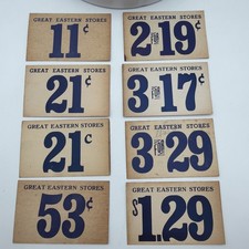 Vintage Great Eastern Stores Retail Store Price Tags Early 1960’s picture