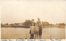 G60/ Center Moriches New York RPPC Postcard 1914 Lake Home Family picture