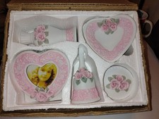 vintage vanity set pink picture