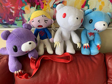 READ Gloomy Bear Official Plush Lot Cube Works Taito 12” Purple White Blue Pity picture