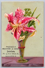 K21/ Victorian Trade Card c1890 Alliance Ohio Smith & Son Jewelry Store 392 picture