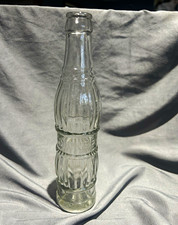 Vintage 1947 Pioneer Soda Bottle Gary Indiana Hobksirt Style Embossed Clear Glas picture