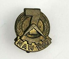 1960 NAW Nationale Aufbauwerk GDR German National Front Compass Hammer Pin Badge picture