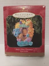 Vintage 1999 Hallmark Keepsake Ornament Photo Holder Baby's First Christmas  picture
