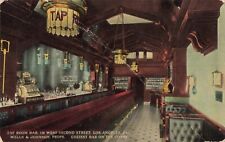 Interior Tap Room Bar Los Angeles California CA Beer on Ice c1910 Postcard picture