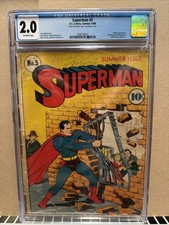 Superman #5 CGC 2.0 Off-White Pages 1940 See *CGC Notes* picture