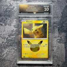 Pikachu 049/128 2026 Pokemon 30th Celebration GetGraded 10 Art Label picture