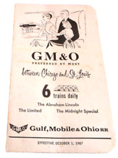 OCTOBER 1967 GM&O GULF MOBILE & OHIO RAILROAD PUBLIC TIMETABLE picture