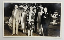 Vtg Snapshot Photo 1920s Wedding Guests Flapper Fashion Dapper Men Hats picture