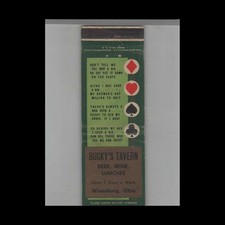 Matchbook Cover Bucky's Tavern Winesburg, OH picture