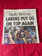 COMPLETE FULL LAKERS KOBE BRYANT DAILY BREEZE MINT NEWSPAPER 2009 VINTAGE picture